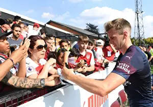 Rob Holding Greets Fans: Borehamwood vs Arsenal Pre-Season Friendly