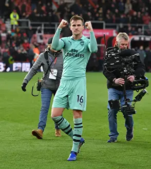 AFC Bournemouth V Arsenal 2018-19 Prints: Rob Holding: Post-Match Reaction after AFC Bournemouth vs Arsenal FC