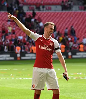 Arsenal V Chelsea - FA Community Shield 2017-18 Prints: Rob Holding Reacts After Arsenal's FA Community Shield Loss to Chelsea (2017-18)