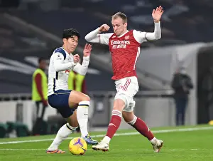 Tottenham Hotspur V Arsenal 2020-21 Prints: Rob Holding vs Son Heung-Min: A Premier League Showdown at Tottenham Hotspur Stadium