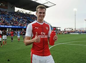 Images Dated 29th July 2016: Rob Holding's Emotional Moment after Arsenal's Victory against MLS All-Stars (2016)