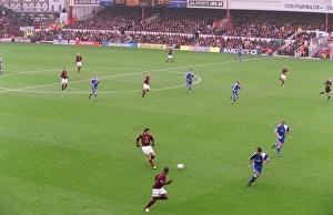 Robert Pires (Arsenal) in action during the match. Arsenal 2:1 Cardiff City