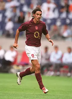 Robert Pires Celebrates Goal for Arsenal against Porto at Amsterdam Tournament, 2005