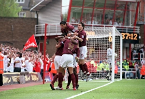 Robert Pires celebrates scoring Arsenals 1st goal with Jose Reyes and Cesc Fabregas Robert Pires celebrates scoring Arsenals 1st goal with Jose Reyes and Cesc Fabregas