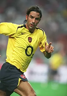 Robert Pires Celebrates Winning Goal Against Ajax in Amsterdam Tournament, 2005