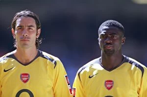 Robert Pires Collection: Robert Pires and Kolo Toure (Arsenal). Arsenal 1: 2 Chelsea. FA Community Shield