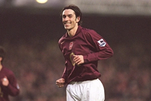 Arsenal v Middlesbrough 2005-6 Gallery: Robert Pires scores Arsenals 4th goal. Arsenal 7: 0 Middlesbrough