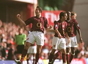 Images Dated 2nd October 2005: Robin van Perise celebrates scoring Arsenals goal. Arsenal 1: 0 Birmingham City