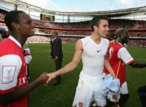 Arsenal v Inter Milan 2007-08 Collection: Robin van Perise and Justin Hoyte (Arsenal)