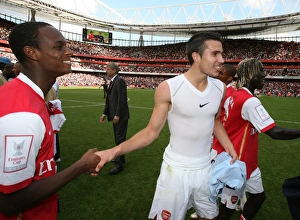 Arsenal v Inter Milan 2007-08 Gallery: Robin van Perise and Justin Hoyte (Arsenal)