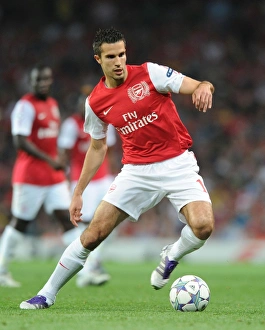 Arsenal V Olympiacos 2011-12 Prints: Robin van Persie in Action for Arsenal against Olympiacos, UEFA Champions League 2011-12