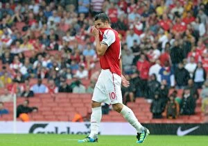 Images Dated 20th August 2011: Robin van Persie in Action: Arsenal vs. Liverpool, Premier League 2011-2012