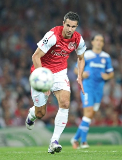 Arsenal V Olympiacos 2011-12 Prints: Robin van Persie in Action: Arsenal vs. Olympiacos, Champions League 2011-12