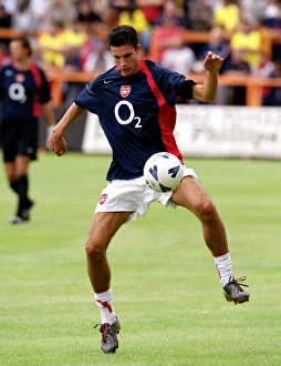 Robin van Persie in Action for Arsenal vs Barnet, Pre-Season Friendly 2004