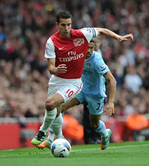 Robin van Persie in Action: Arsenal vs Manchester City, Premier League 2011-12
