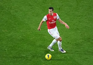 Robin van Persie in Action for Arsenal against Wolverhampton Wanderers, 2011-2012