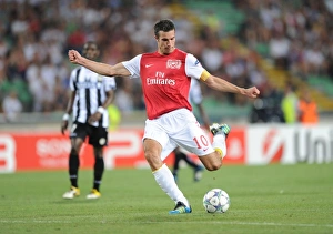 Udinese V Arsenal 2011-12 Prints: Robin van Persie in Action: Udinese vs Arsenal, UEFA Champions League Play-Off 2011