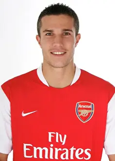 Robin van Persie with Arsenal: 1st Team Photocall at Emirates Stadium (August 2007)
