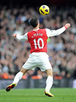 Arsenal V Newcastle United 2010-11 Prints: Robin van Persie (Arsenal). Arsenal 0: 1 Newcastle United. Barclays Premier League