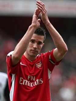 Arsenal v Fulham 2009-10 Collection: Robin van Persie (Arsenal). Arsenal 4: 0 Fulham. Barclays Premier League