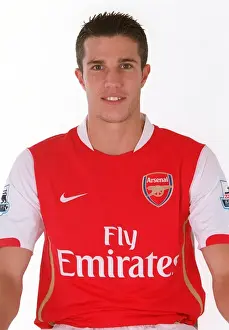Robin van Persie with Arsenal: Arsenal Football Club Team Photocall, Emirates Stadium, London (2006)