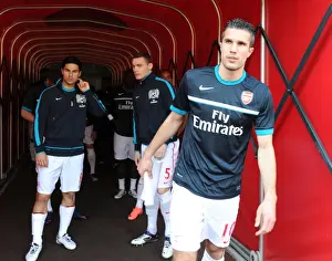 Robin van Persie: Arsenal Captain Before Arsenal vs Aston Villa, Premier League 2011-12