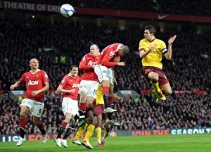 Images Dated 12th March 2011: Robin van Persie (Arsenal) Chris Smalling and Wayne Rooney (Man Utd). Manchester United 2
