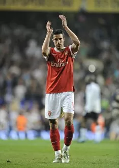 Images Dated 20th April 2011: Robin van Persie (Arsenal) claps the fans after the match. Tottenham Hotspur 3: 3 Arsenal