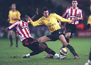 Robin van Persie (Arsenal) Claude Davis (Sheff Utd)