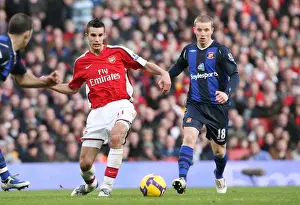 Arsenal V Sunderland 2008-9 Prints: Robin van Persie (Arsenal) Grant Leadbitter (Sunderland)