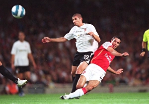 Arsenal V Sparta Prague 2007-08 Prints: Robin van Persie (Arsenal) Jan Rezek (Sparta)