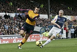 Images Dated 25th January 2009: Robin van Persie (Arsenal) Kevin McNaughton (Cardiff)