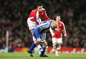 Arsenal V Dynamo Kyiv 2008-9 Prints: Robin van Persie (Arsenal) Malkhaz Asatiani (Dynamo Kyiv)