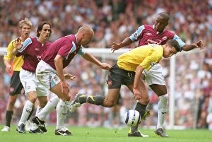 Images Dated 26th September 2005: Robin van Persie (Arsenal) Nigel Reo-Coker, Tomas Repka and Yossi Benayoun (West Ham)
