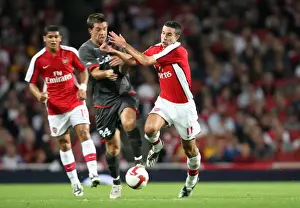 Arsenal V FC Twente 2008-09 Prints: Robin van Persie (Arsenal) Theo Janssen (FC Twente)