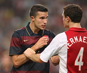 Ajax v Arsenal 2007-8 Gallery: Robin van Persie (Arsenal) Thomas Vermaelen (Ajax)