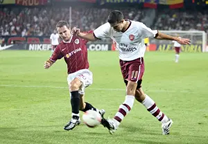 Robin van Persie (Arsenal) Zdenek Pospech (Sparta Prague)