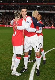 Robin van Persie and Bacary Sagna (Arsenal) before the match Robin van Persie and Bacary Sagna (Arsenal) before the match