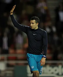 Robin van Persie Celebrates FA Cup Victory over Sunderland, 2012