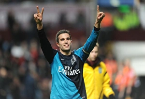 Aston Villa V Arsenal 2011-12 Prints: Robin van Persie Celebrates Goal: Aston Villa vs. Arsenal, Premier League 2011-12