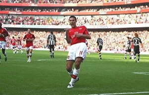 Images Dated 30th August 2008: Robin van Persie celebrates scoring the 1st Arsenal goal