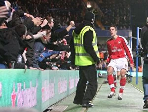 Images Dated 30th November 2008: Robin van Persie celebrates scoring the 1st Arsenal goal