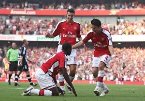 Images Dated 30th August 2008: Robin van Persie celebrates scoring the 2nd Arsenal
