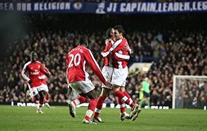 Images Dated 30th November 2008: Robin van Persie celebrates scoring the 2nd Arsenal