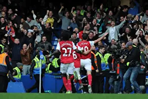 Robin van Persie celebrates scoring his 2nd goal Arsenals 4th. Chelsea 3: 5 Arsenal
