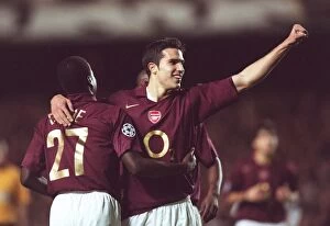 Arsenal v Sparta Prague (2005-6) Collection: Robin van Persie celebrates scoring Arsenals 3rd goal (his 2nd)