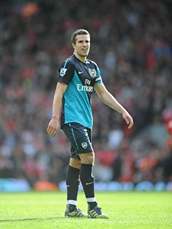 Liverpool V Arsenal 2011-12 Prints: Robin van Persie Faces Liverpool: Arsenal vs. Liverpool, Premier League 2011-12