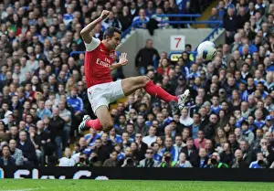 Robin van Persie Faces Off Against Chelsea in the 2011-12 Premier League Showdown