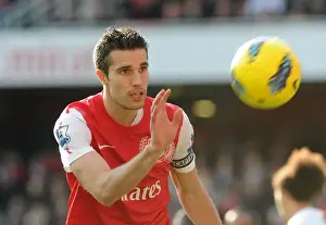 Arsenal V Tottenham 2011-12 Prints: Robin van Persie Faces Off Against Tottenham in the 2011-12 Premier League Clash