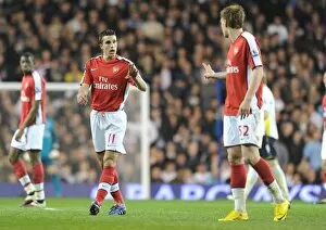 Tottenham Hotspur v Arsenal 2009-10 Collection: Robin van Persie and Nicklas Bendtner (Arsenal). Tottenham Hotspur 2: 1 Arsenal